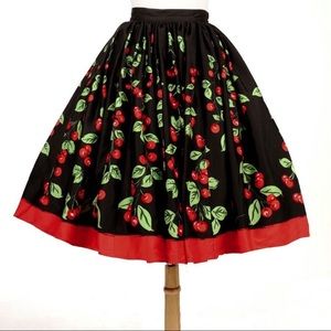 Pinup Girl Clothing Cherries Jenny Skirt